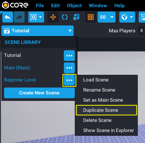 Duplicate a Scene