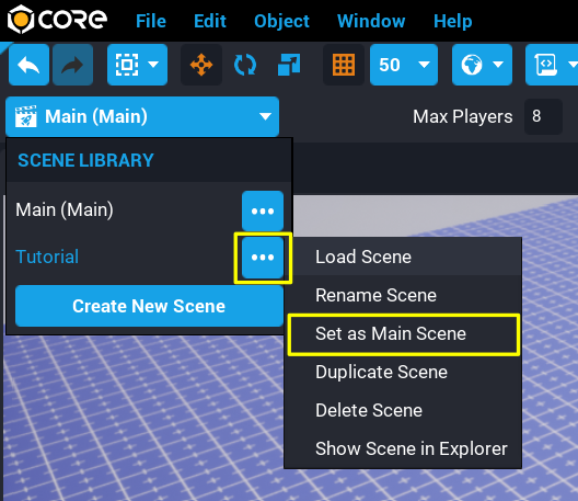 Set Main Scene